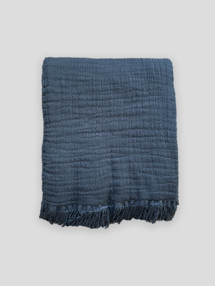 Mandalay Blue - Antibacterial Stockholm Throw Blanket